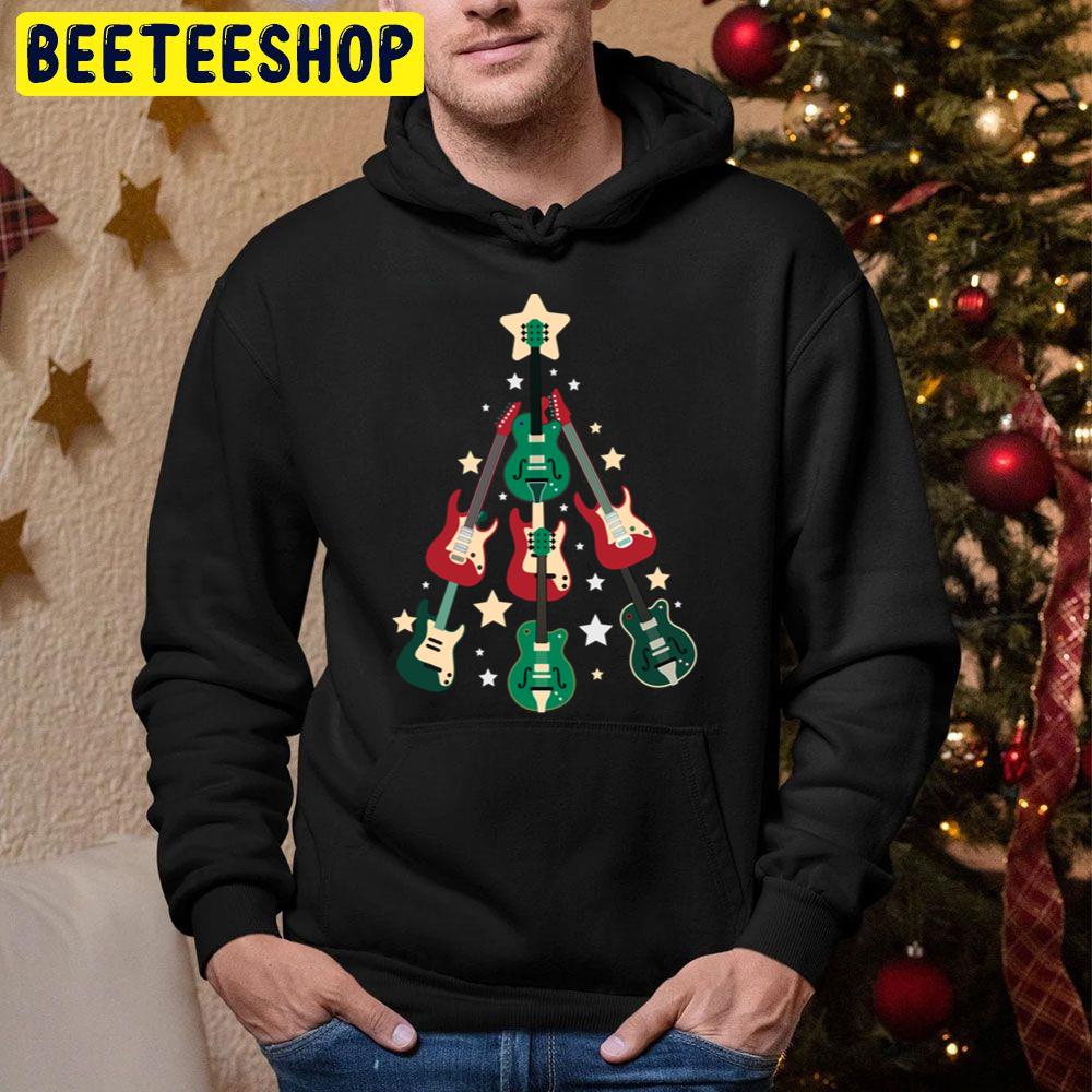 Guitar Christmas Tree Trending Unisex Hoodie Guitar Christmas Tree Trending Unisex Hoodie