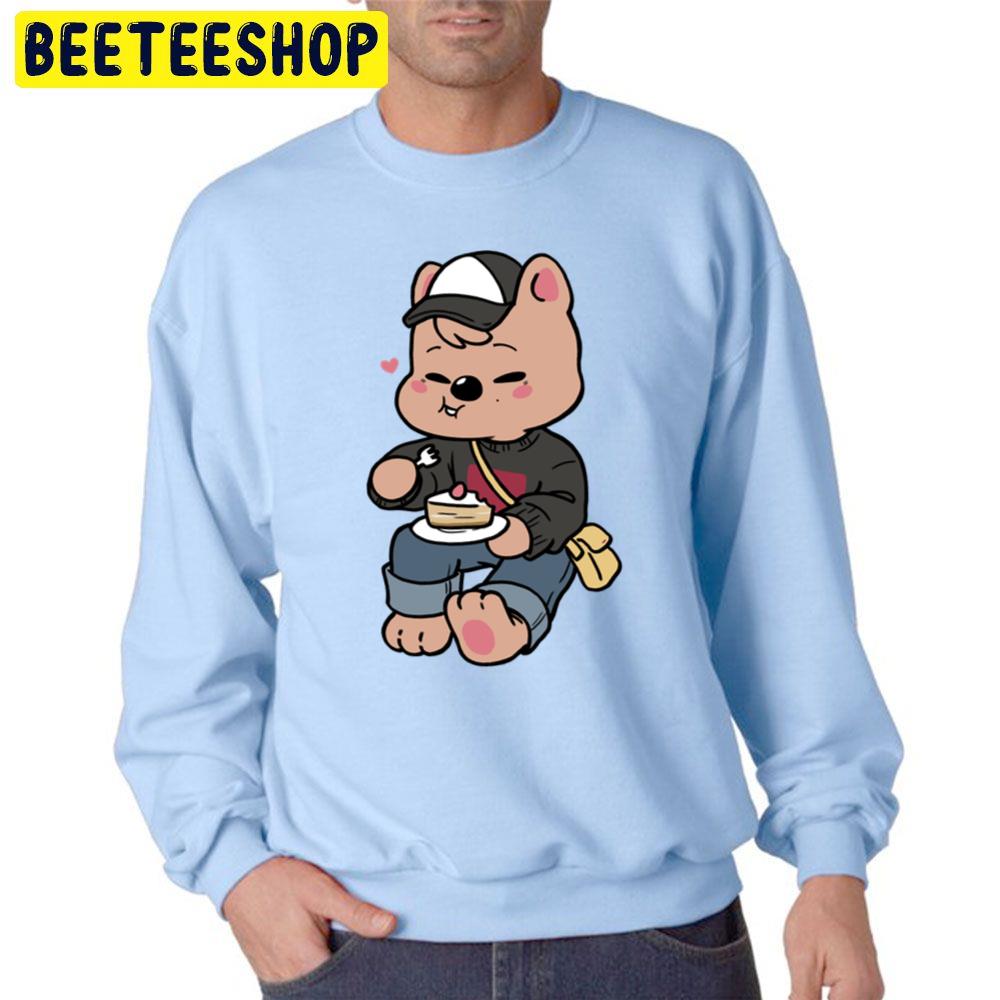 Han Quokka Eating Cake Stray Kids Trending Unisex Sweatshirt Han Quokka Eating Cake Stray Kids Trending Unisex Sweatshirt