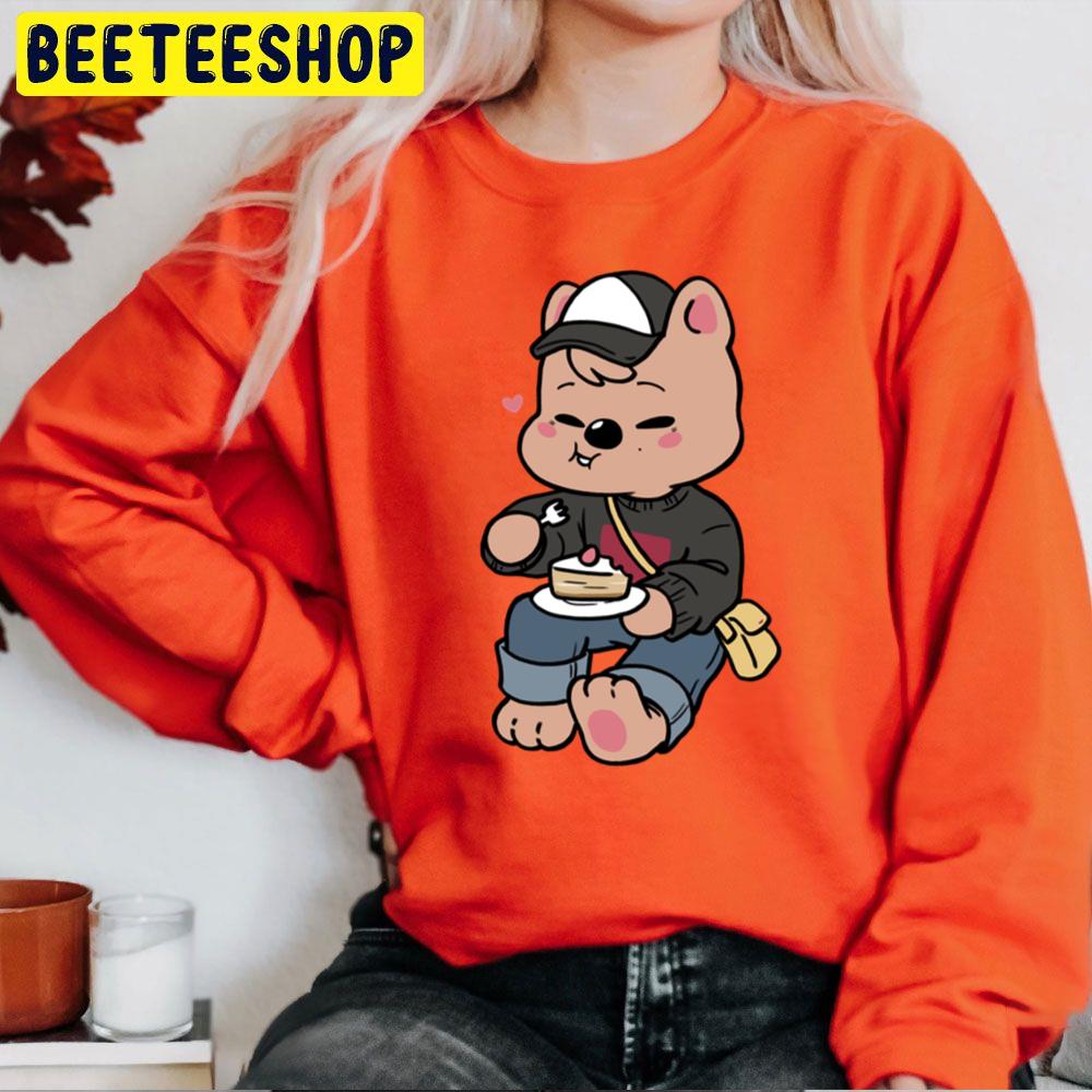 Han Quokka Eating Cake Stray Kids Trending Unisex Sweatshirt Han Quokka Eating Cake Stray Kids Trending Unisex Sweatshirt