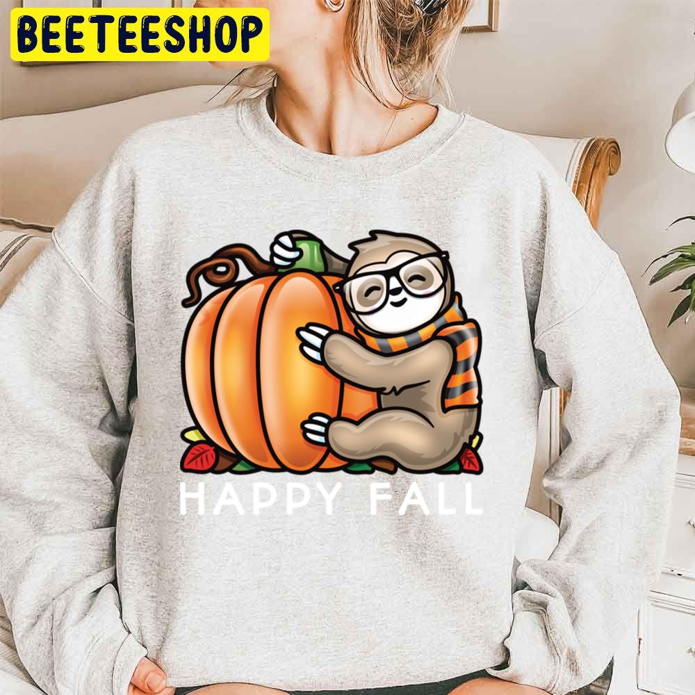 Happy Fall-Kawaii Cute Sloth Hugging A Pumpkin Trending Unisex Sweatshirt Happy Fall-Kawaii Cute Sloth Hugging A Pumpkin Trending Unisex Sweatshirt