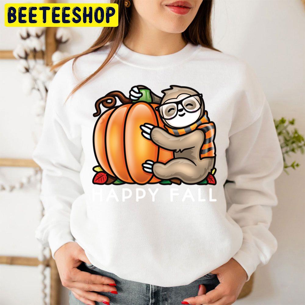 Happy Fall-Kawaii Cute Sloth Hugging A Pumpkin Trending Unisex Sweatshirt Happy Fall-Kawaii Cute Sloth Hugging A Pumpkin Trending Unisex Sweatshirt