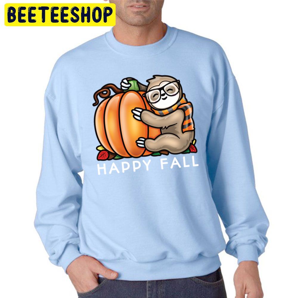 Happy Fall-Kawaii Cute Sloth Hugging A Pumpkin Trending Unisex Sweatshirt Happy Fall-Kawaii Cute Sloth Hugging A Pumpkin Trending Unisex Sweatshirt