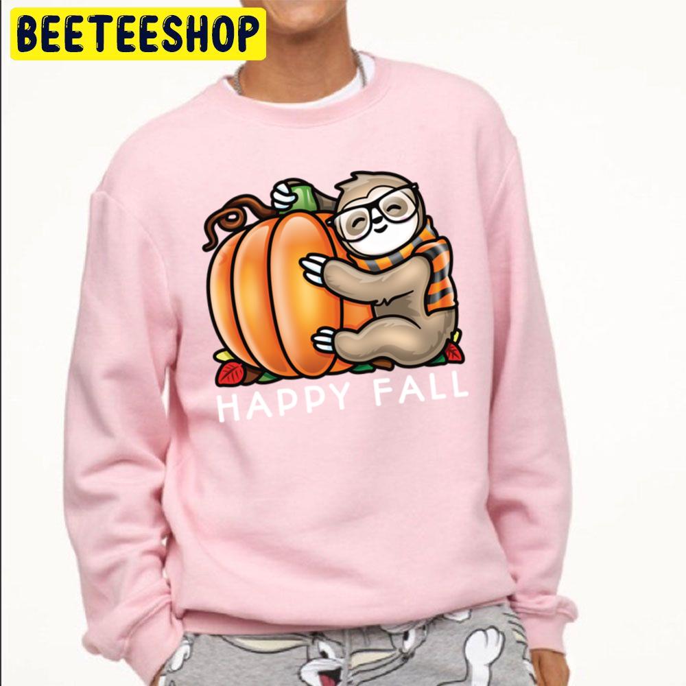 Happy Fall-Kawaii Cute Sloth Hugging A Pumpkin Trending Unisex Sweatshirt Happy Fall-Kawaii Cute Sloth Hugging A Pumpkin Trending Unisex Sweatshirt