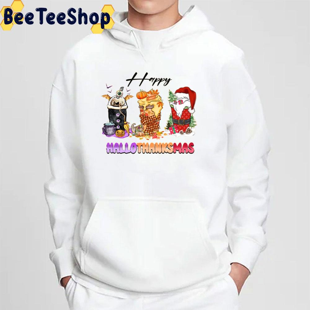 Happy Hallothanksmas Coffee Graphic Trending Unisex Sweatshirt Happy Hallothanksmas Coffee Graphic Trending Unisex Sweatshirt