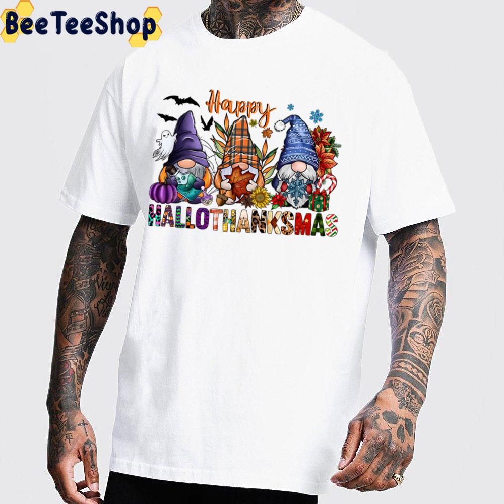 Happy Hallothanksmas Gnomes Design Trending Unisex Sweatshirt Happy Hallothanksmas Gnomes Design Trending Unisex Sweatshirt