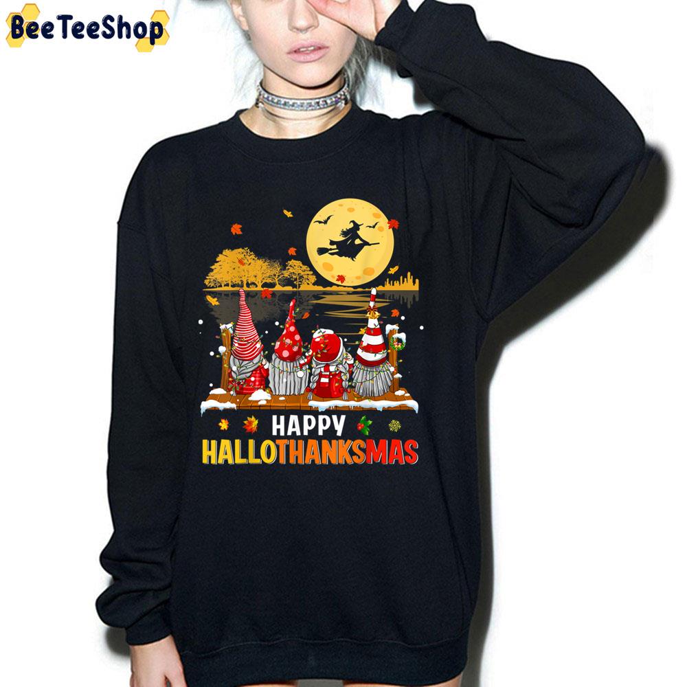 Happy Hallothanksmas Gnomes Looking For Witch Trending Unisex Sweatshirt Happy Hallothanksmas Gnomes Looking For Witch Trending Unisex Sweatshirt