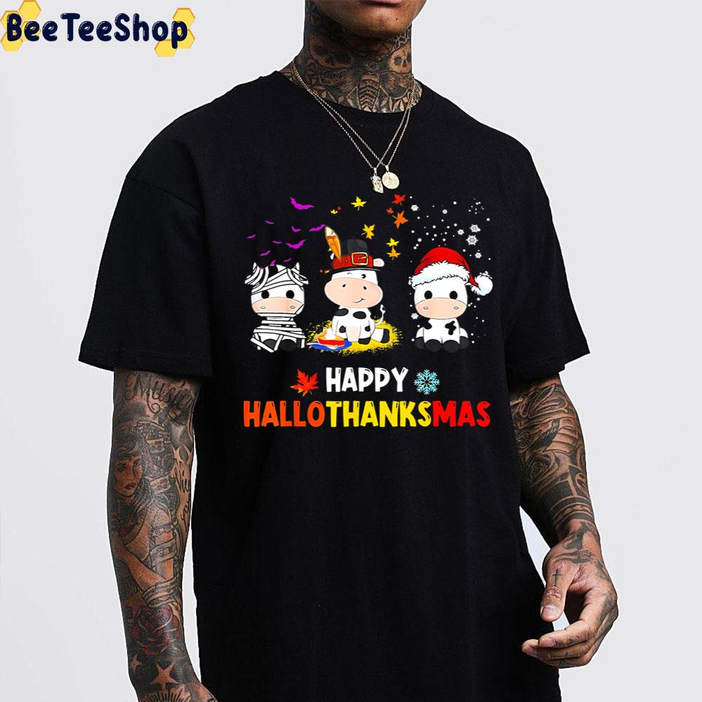 Happy Hallothanksmas Santa Cow Halloween Thanksgiving Trending Unisex Sweatshirt Happy Hallothanksmas Santa Cow Halloween Thanksgiving Trending Unisex Sweatshirt