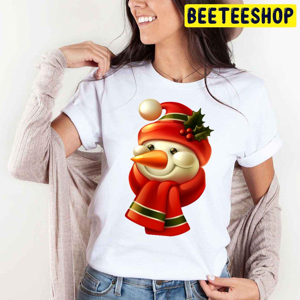 Happy Snowman Retro Vintage Pink Santa Claus Christmas Trending Unisex T Shirt Happy Snowman Retro Vintage Pink Santa Claus Christmas Trending Unisex T Shirt