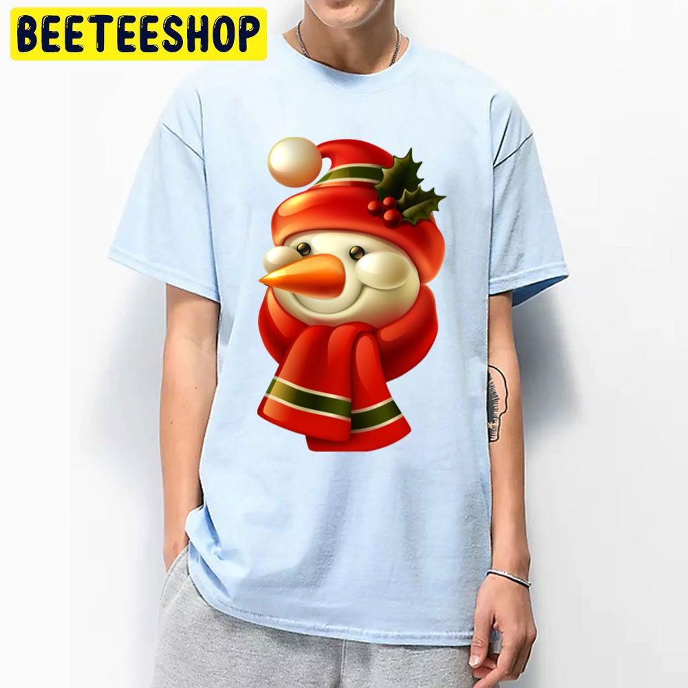 Happy Snowman Retro Vintage Pink Santa Claus Christmas Trending Unisex T Shirt Happy Snowman Retro Vintage Pink Santa Claus Christmas Trending Unisex T Shirt