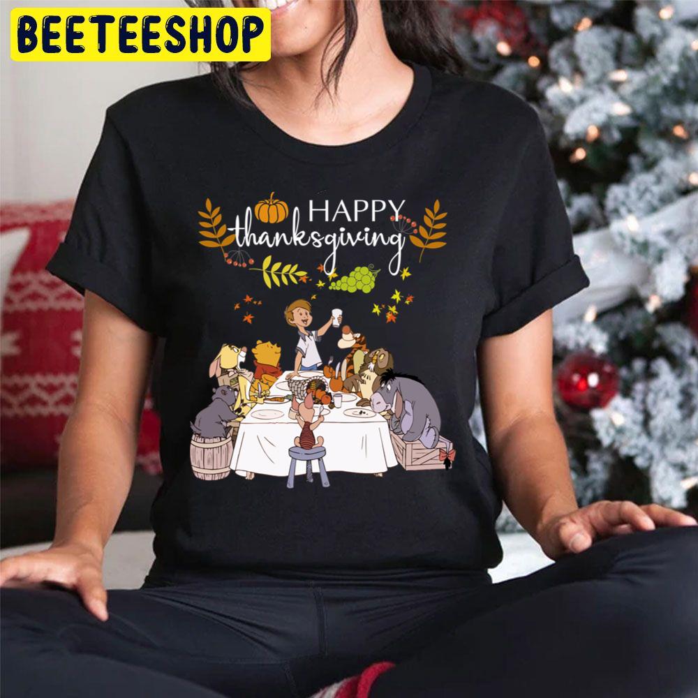 Happy Time Of Winnie The Pooh And Friends Happy Thanksgiving Trending Unisex Hoodie Happy Time Of Winnie The Pooh And Friends Happy Thanksgiving Trending Unisex Hoodie