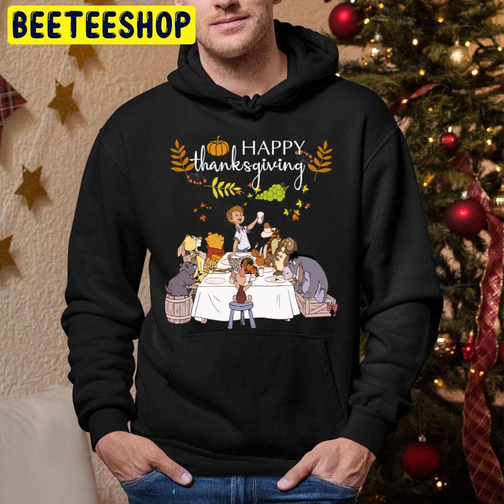 Happy Time Of Winnie The Pooh And Friends Happy Thanksgiving Trending Unisex Hoodie Happy Time Of Winnie The Pooh And Friends Happy Thanksgiving Trending Unisex Hoodie