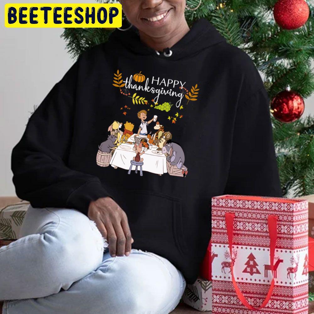 Happy Time Of Winnie The Pooh And Friends Happy Thanksgiving Trending Unisex Hoodie Happy Time Of Winnie The Pooh And Friends Happy Thanksgiving Trending Unisex Hoodie