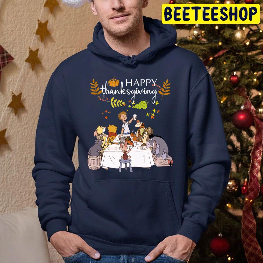 Happy Time Of Winnie The Pooh And Friends Happy Thanksgiving Trending Unisex Hoodie Happy Time Of Winnie The Pooh And Friends Happy Thanksgiving Trending Unisex Hoodie