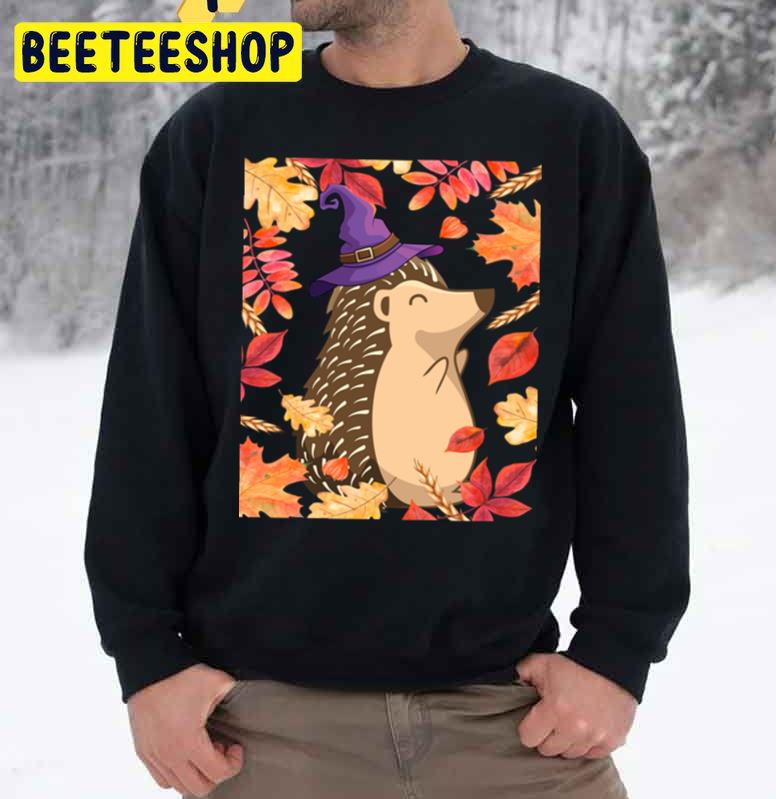 Hedgehog Witch For Halloween Trending Unisex Sweatshirt Hedgehog Witch For Halloween Trending Unisex Sweatshirt