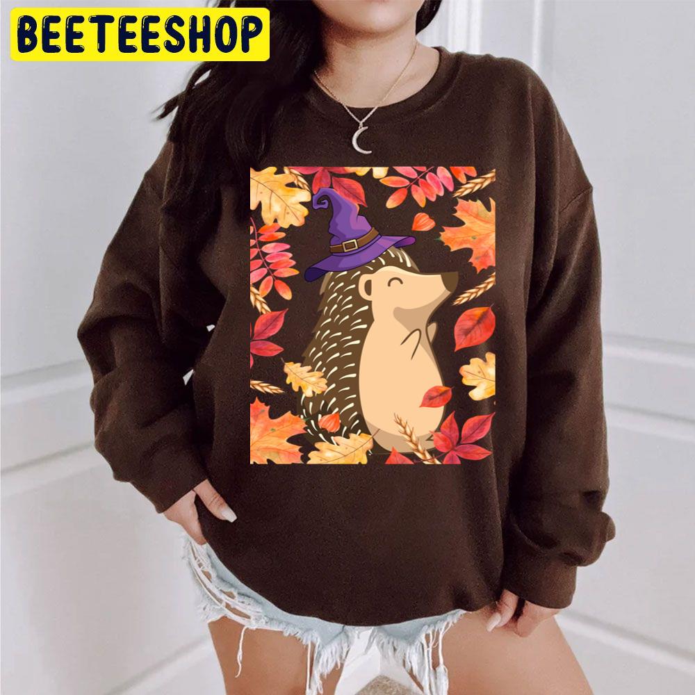 Hedgehog Witch For Halloween Trending Unisex Sweatshirt Hedgehog Witch For Halloween Trending Unisex Sweatshirt