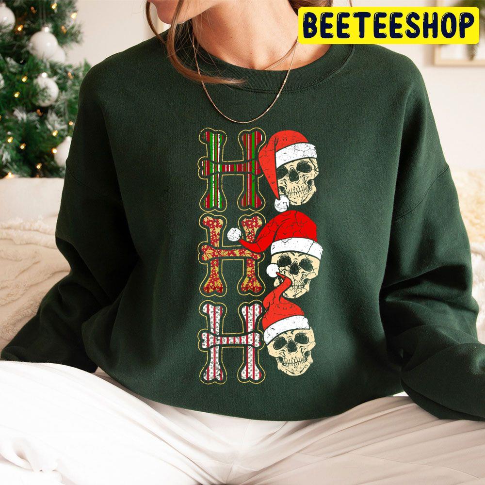 Ho Ho Ho Christmas Skull Trending Unisex Hoodie Ho Ho Ho Christmas Skull Trending Unisex Hoodie