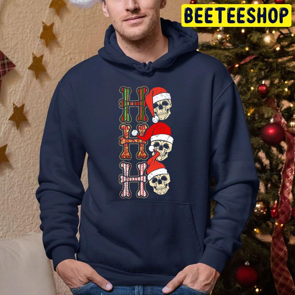 Ho Ho Ho Christmas Skull Trending Unisex Hoodie Ho Ho Ho Christmas Skull Trending Unisex Hoodie