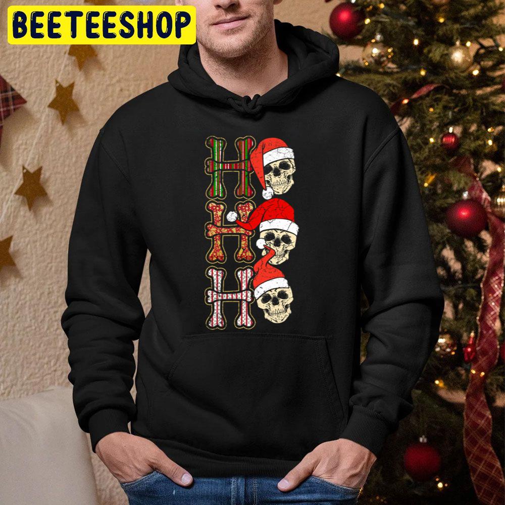 Ho Ho Ho Christmas Skull Trending Unisex Hoodie Ho Ho Ho Christmas Skull Trending Unisex Hoodie