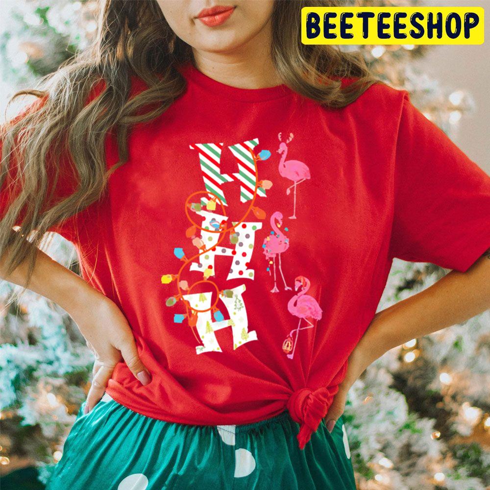Ho Ho Ho Flamingo Christmas Trending Unisex Hoodie Ho Ho Ho Flamingo Christmas Trending Unisex Hoodie