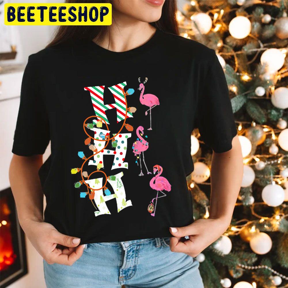 Ho Ho Ho Flamingo Christmas Trending Unisex Hoodie Ho Ho Ho Flamingo Christmas Trending Unisex Hoodie