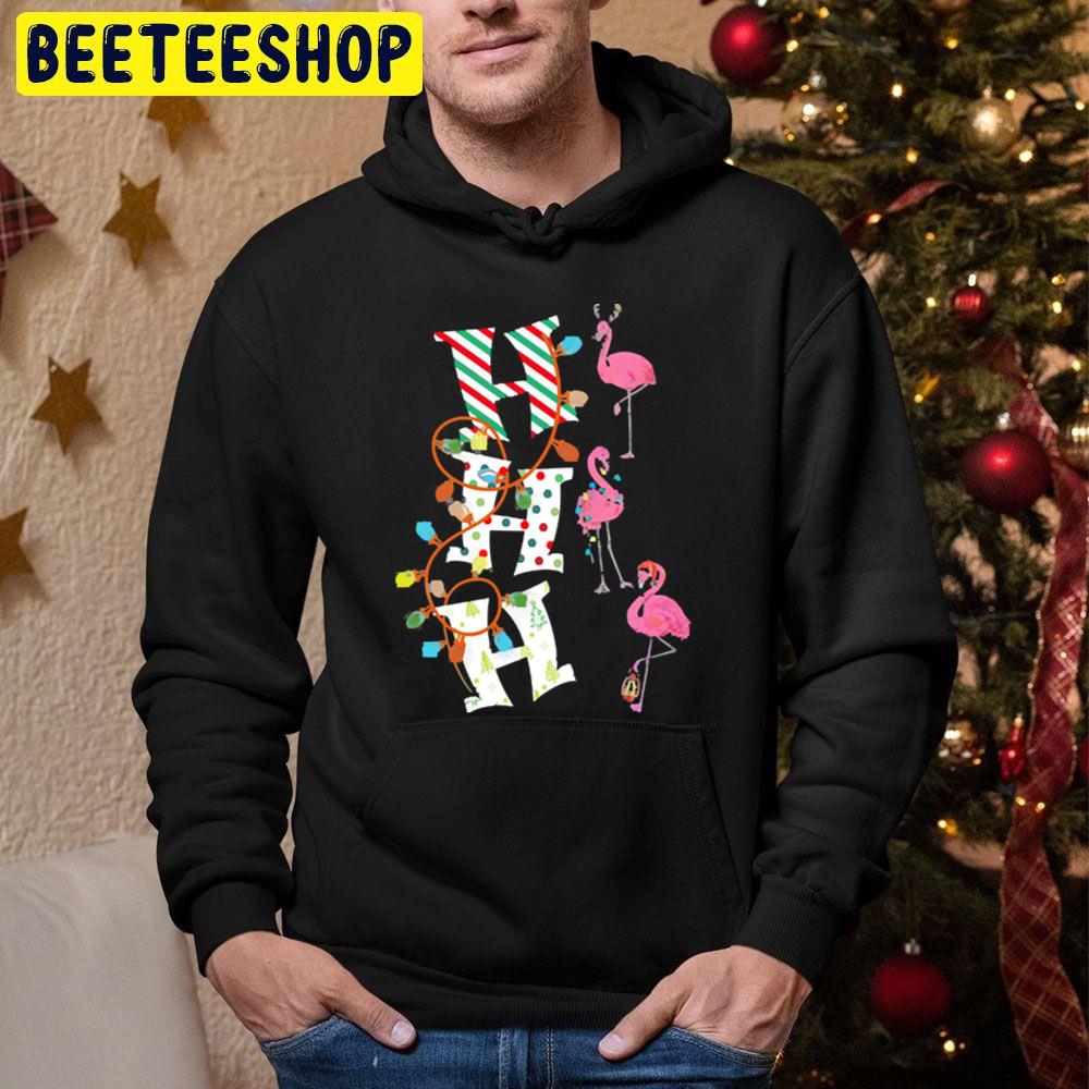 Ho Ho Ho Flamingo Christmas Trending Unisex Hoodie Ho Ho Ho Flamingo Christmas Trending Unisex Hoodie