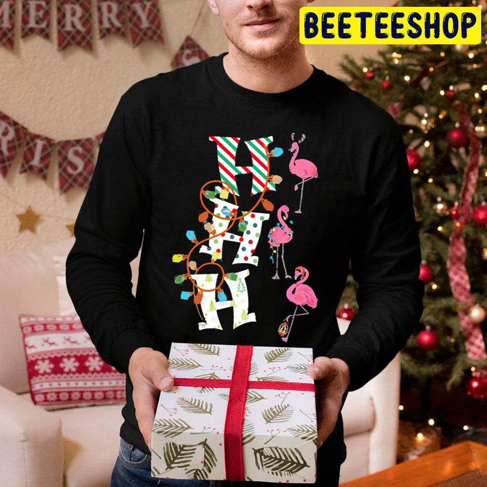 Ho Ho Ho Flamingo Christmas Trending Unisex Hoodie Ho Ho Ho Flamingo Christmas Trending Unisex Hoodie