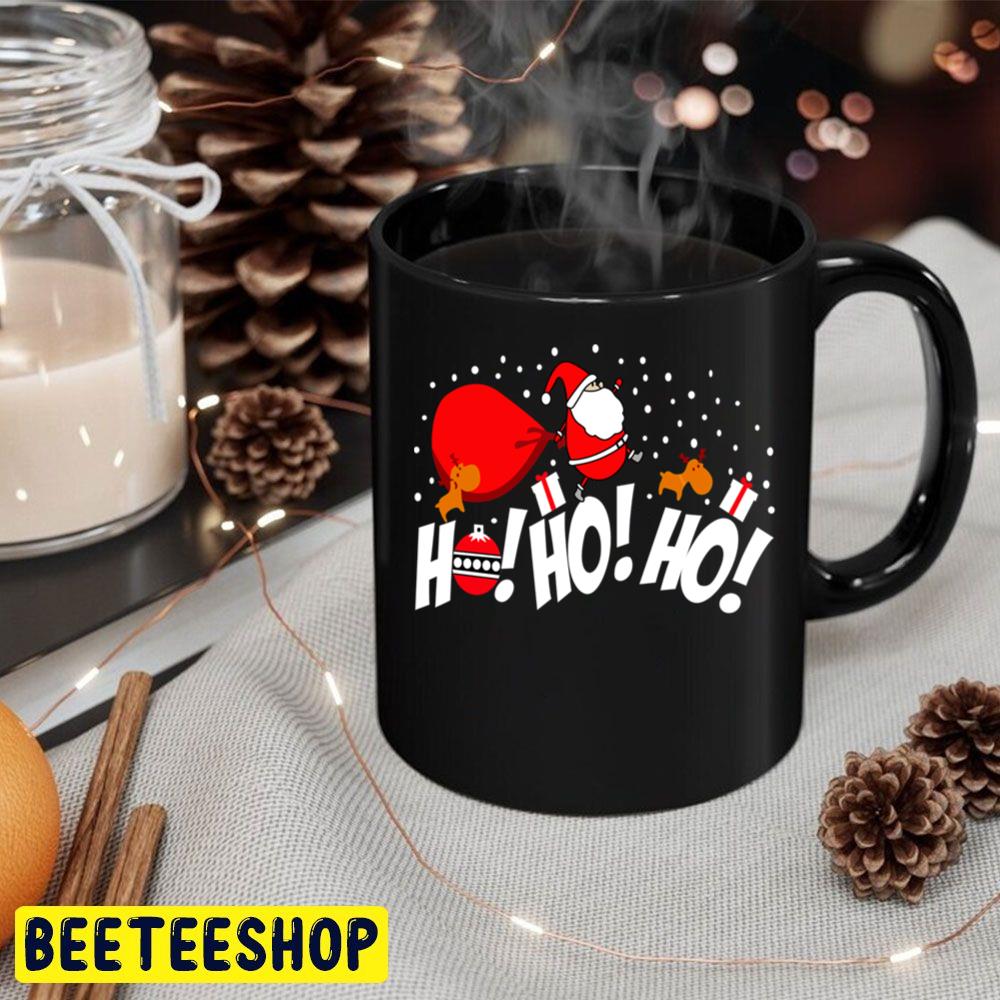 Ho Ho Ho Santa And Moose Christmas Trending Unisex Hoodie Ho Ho Ho Santa And Moose Christmas Trending Unisex Hoodie