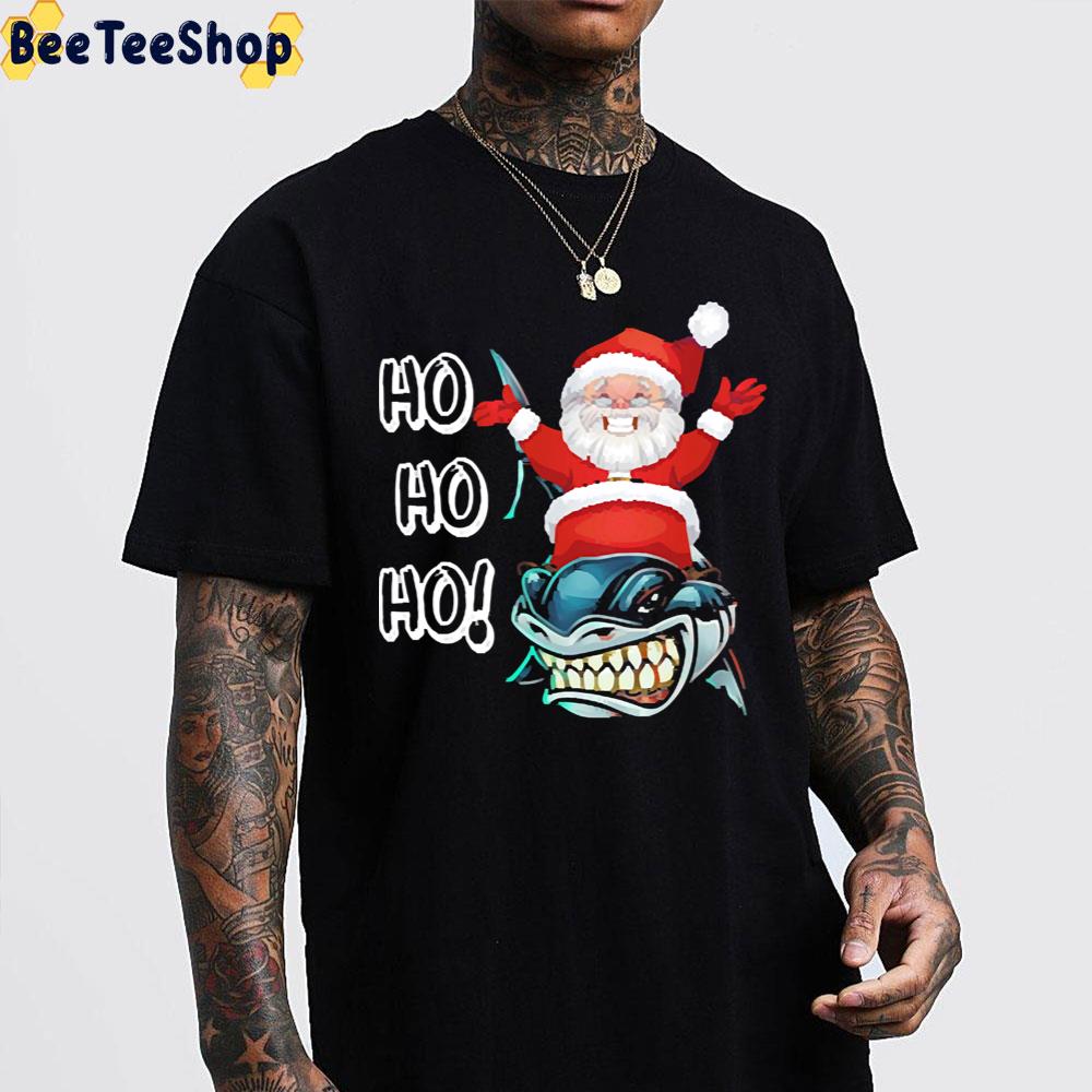 Ho Ho Ho Santa Riding Shark Christmas Trending Unisex Sweatshirt Ho Ho Ho Santa Riding Shark Christmas Trending Unisex Sweatshirt
