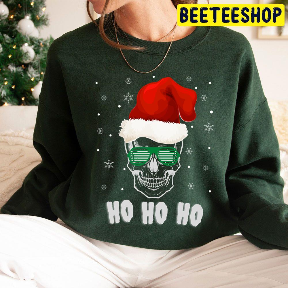Ho Ho Ho Skull Christmas Trending Unisex Hoodie Ho Ho Ho Skull Christmas Trending Unisex Hoodie