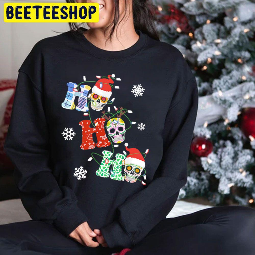 Ho Ho Ho Sugar Skull Christmas Trending Unisex Hoodie Ho Ho Ho Sugar Skull Christmas Trending Unisex Hoodie