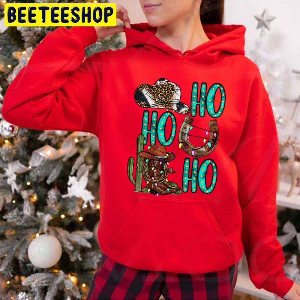 Ho Ho Ho Western Christmas Trending Unisex Hoodie Ho Ho Ho Western Christmas Trending Unisex Hoodie