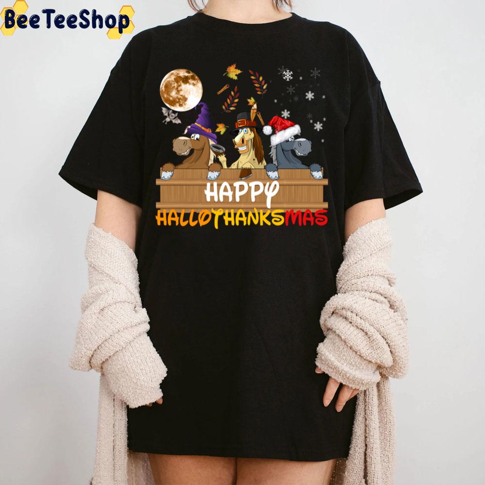 Horse Happy Hallothanksmas Trending Unisex Sweatshirt Horse Happy Hallothanksmas Trending Unisex Sweatshirt