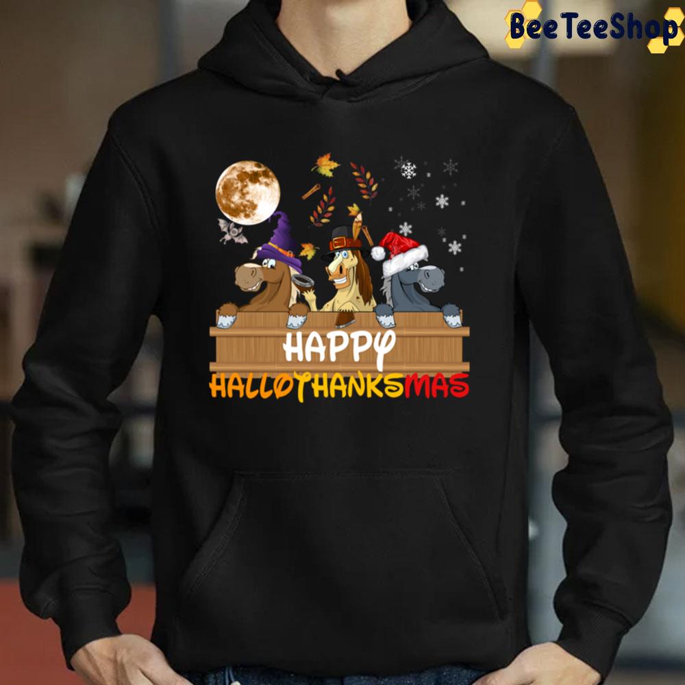 Horse Happy Hallothanksmas Trending Unisex Sweatshirt Horse Happy Hallothanksmas Trending Unisex Sweatshirt