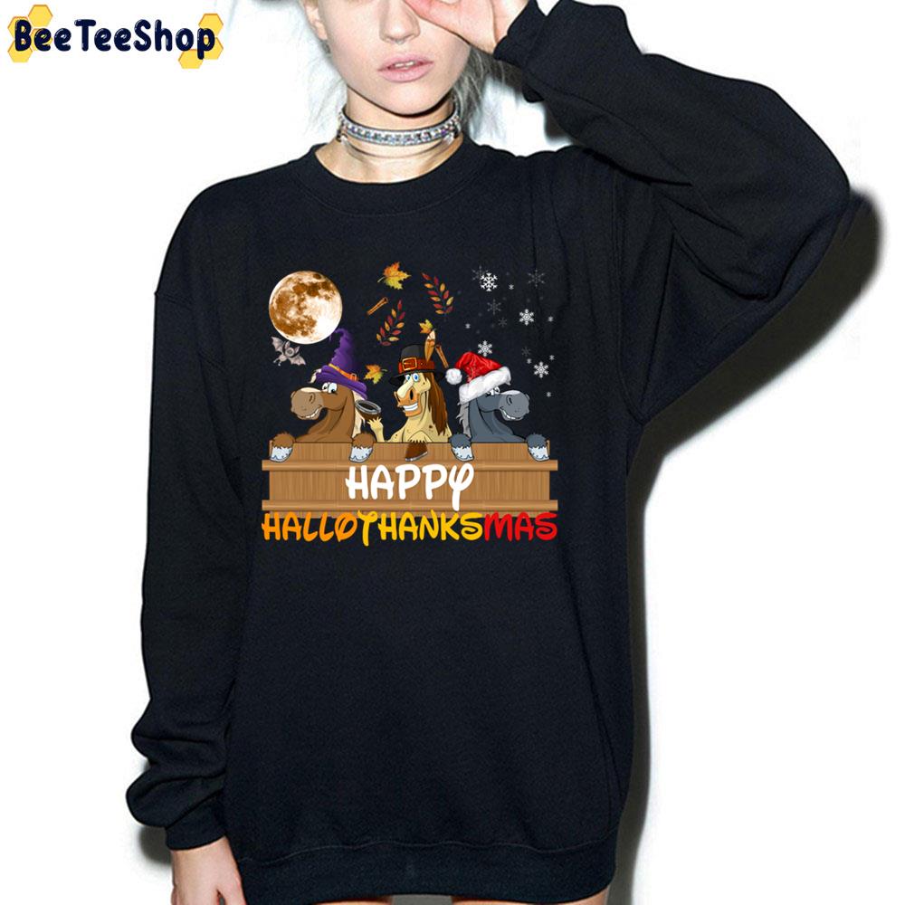 Horse Happy Hallothanksmas Trending Unisex Sweatshirt Horse Happy Hallothanksmas Trending Unisex Sweatshirt