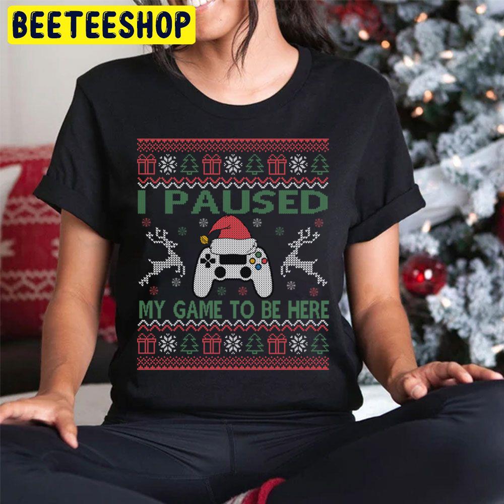 I Paused My Game To Be Here Knit Christmas Gamer Trending Unisex Hoodie I Paused My Game To Be Here Knit Christmas Gamer Trending Unisex Hoodie