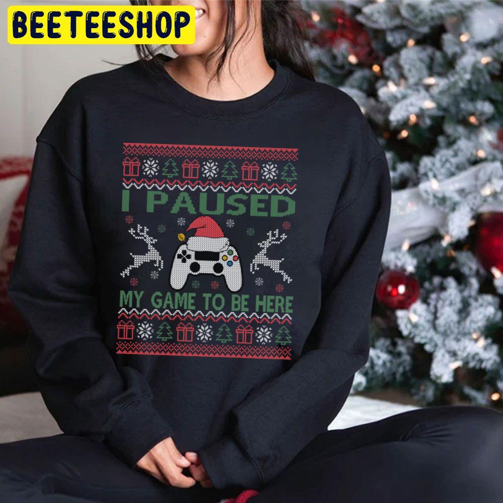 I Paused My Game To Be Here Knit Christmas Gamer Trending Unisex Hoodie I Paused My Game To Be Here Knit Christmas Gamer Trending Unisex Hoodie