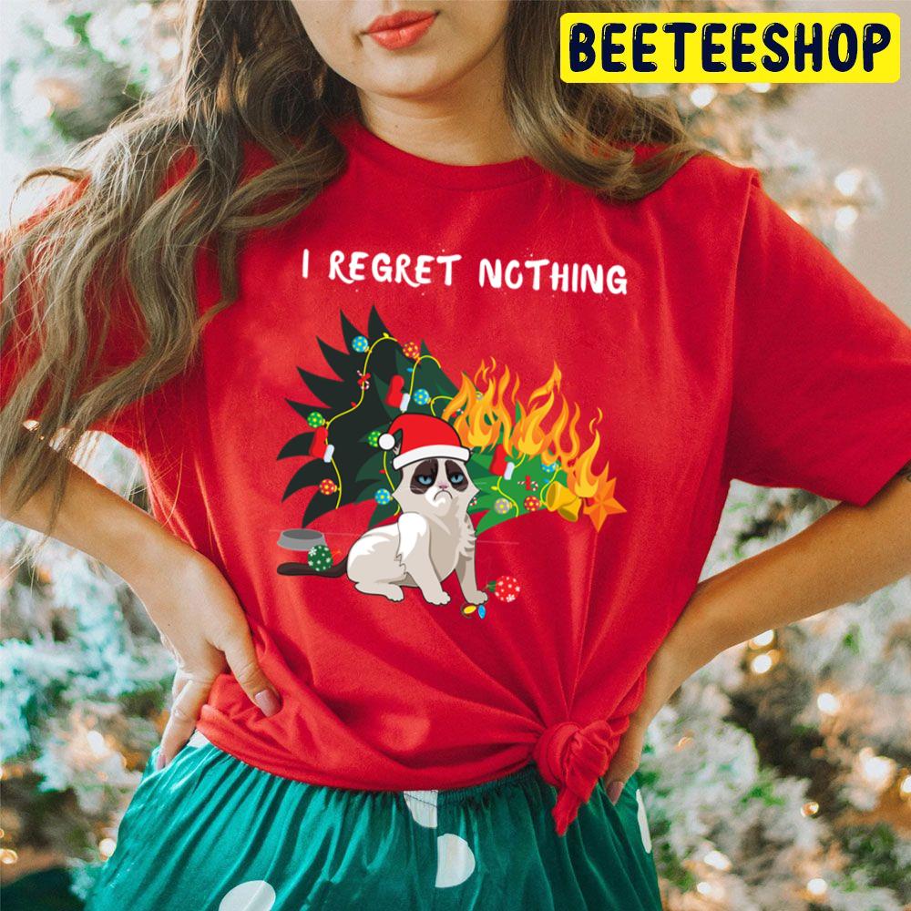 I Regret Nothing Funny Saying Christmas Tree And Cat Xmas Trending Unisex Hoodie I Regret Nothing Funny Saying Christmas Tree And Cat Xmas Trending Unisex Hoodie