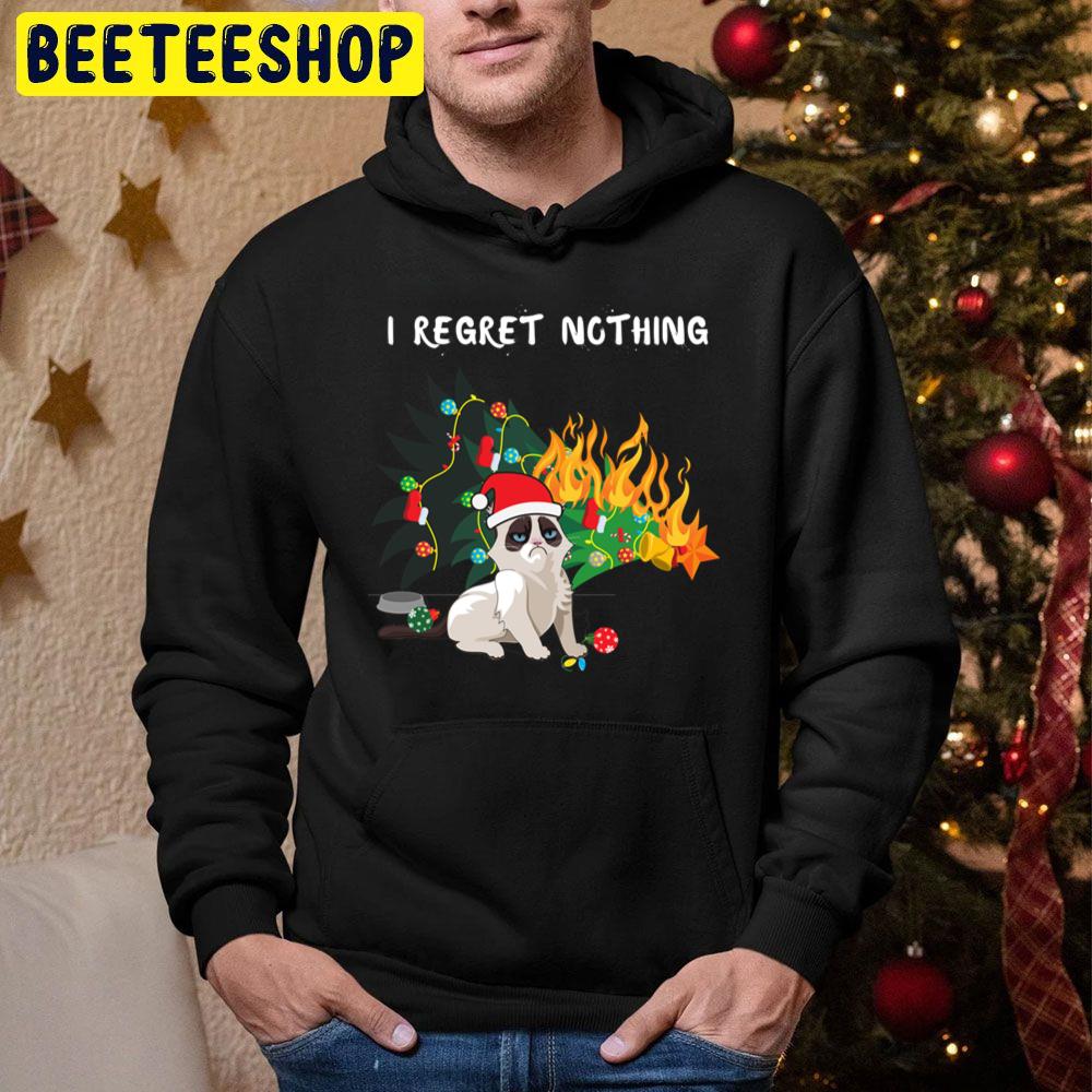 I Regret Nothing Funny Saying Christmas Tree And Cat Xmas Trending Unisex Hoodie I Regret Nothing Funny Saying Christmas Tree And Cat Xmas Trending Unisex Hoodie