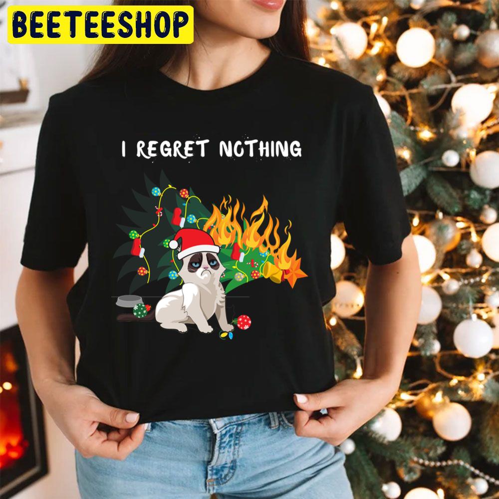 I Regret Nothing Funny Saying Christmas Tree And Cat Xmas Trending Unisex Hoodie I Regret Nothing Funny Saying Christmas Tree And Cat Xmas Trending Unisex Hoodie