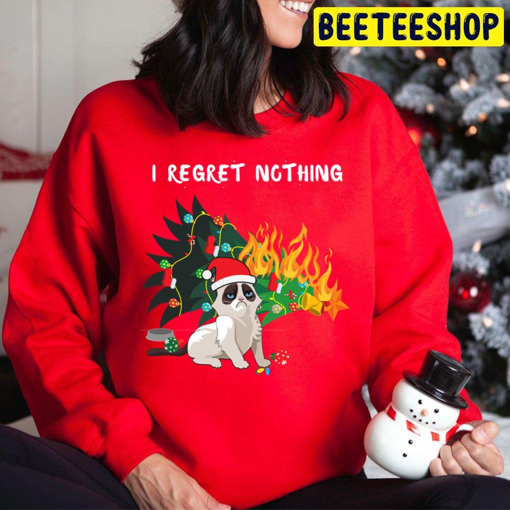 I Regret Nothing Funny Saying Christmas Tree And Cat Xmas Trending Unisex Hoodie I Regret Nothing Funny Saying Christmas Tree And Cat Xmas Trending Unisex Hoodie