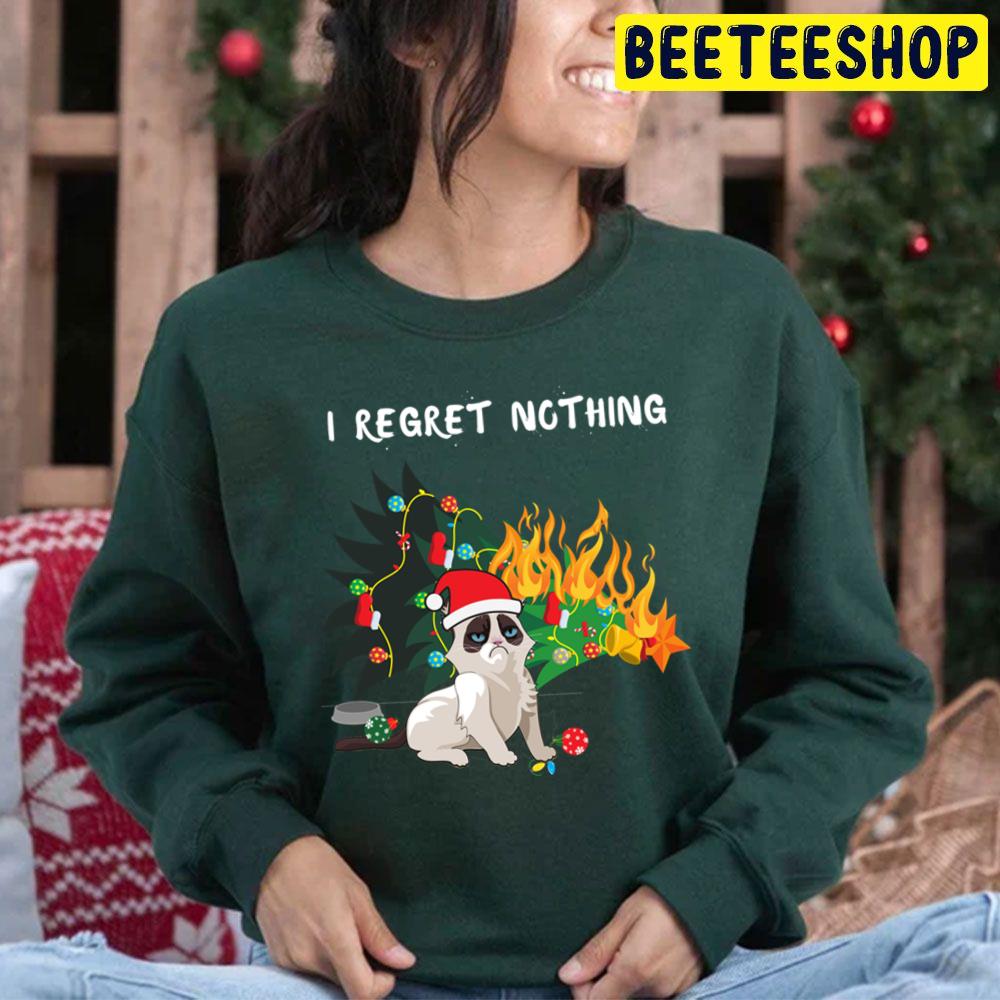 I Regret Nothing Funny Saying Christmas Tree And Cat Xmas Trending Unisex Hoodie I Regret Nothing Funny Saying Christmas Tree And Cat Xmas Trending Unisex Hoodie