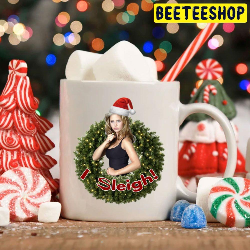 I Sleigh A Very Buffy Christmas Trending Unisex Hoodie I Sleigh A Very Buffy Christmas Trending Unisex Hoodie
