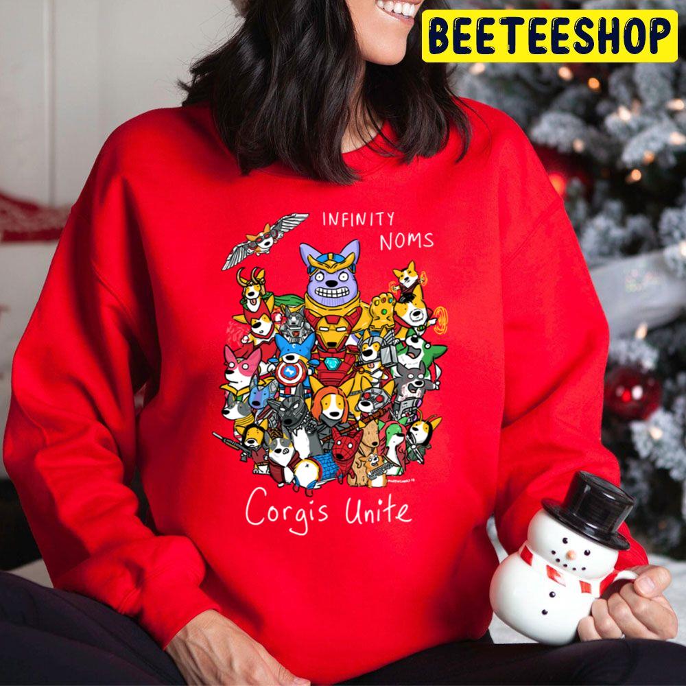 Infinity Noms Corgis Unite Funny Trending Unisex Hoodie Infinity Noms Corgis Unite Funny Trending Unisex Hoodie