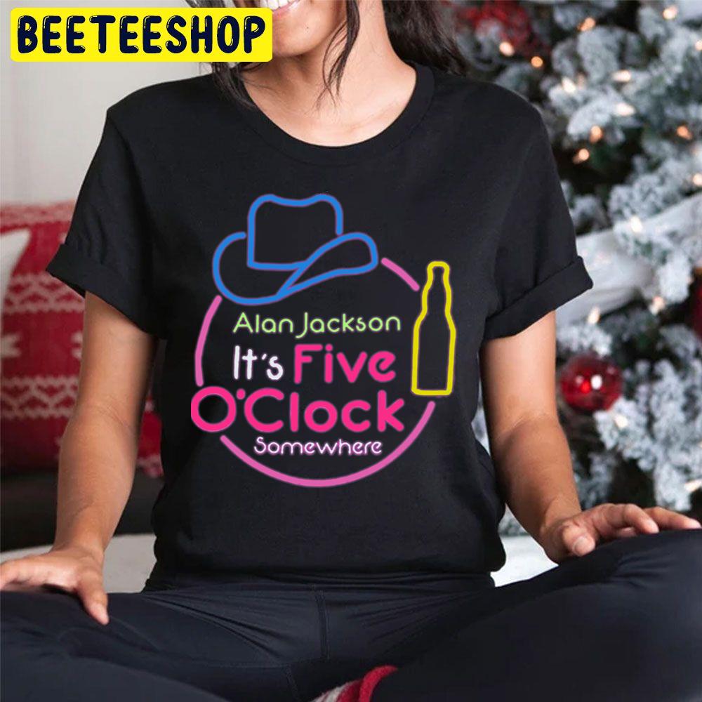 I'ts Five O'clock Somwhere Neon Alan Jackson Trending Unisex Hoodie I'ts Five O'clock Somwhere Neon Alan Jackson Trending Unisex Hoodie