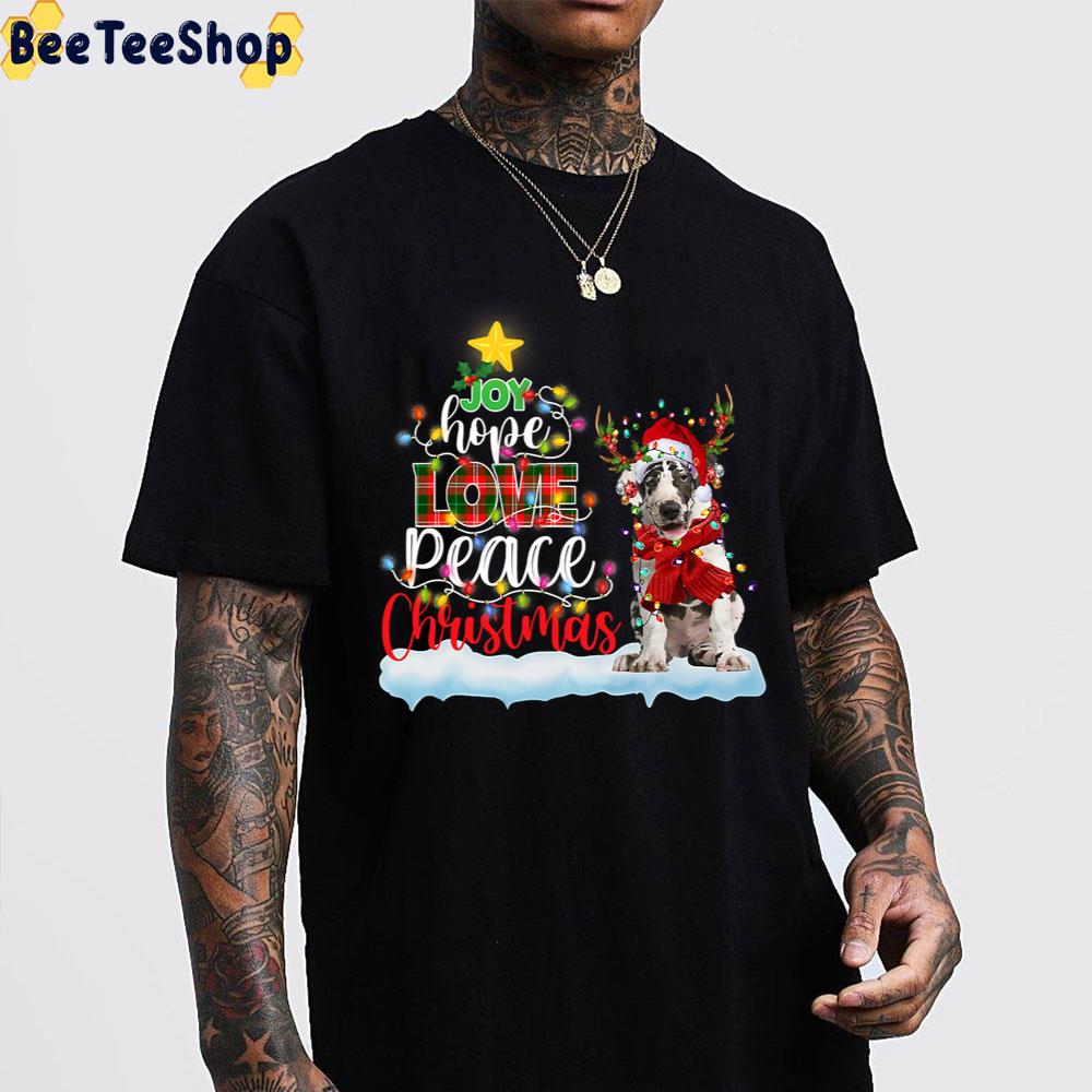 Joy Hope Love Peace Christmas Great Dane Santa Hat Reindeer Trending Unisex Sweatshirt Joy Hope Love Peace Christmas Great Dane Santa Hat Reindeer Trending Unisex Sweatshirt