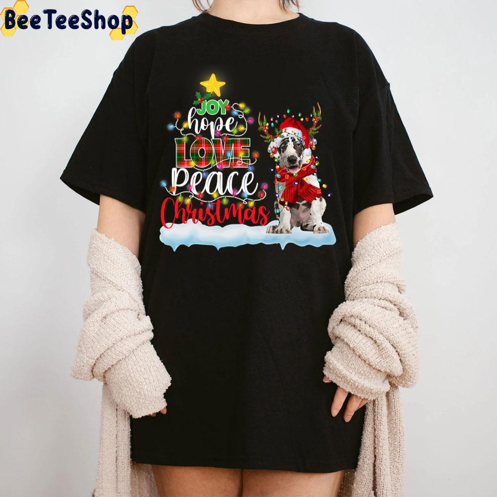Joy Hope Love Peace Christmas Great Dane Santa Hat Reindeer Trending Unisex Sweatshirt Joy Hope Love Peace Christmas Great Dane Santa Hat Reindeer Trending Unisex Sweatshirt