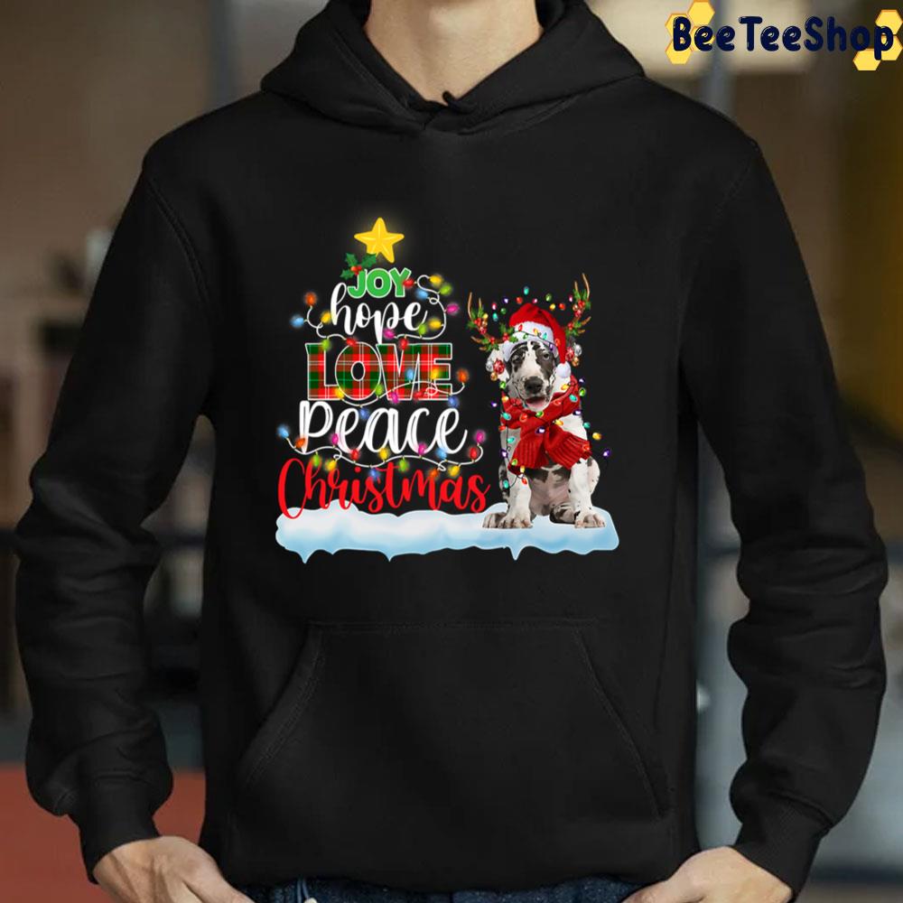 Joy Hope Love Peace Christmas Great Dane Santa Hat Reindeer Trending Unisex Sweatshirt Joy Hope Love Peace Christmas Great Dane Santa Hat Reindeer Trending Unisex Sweatshirt