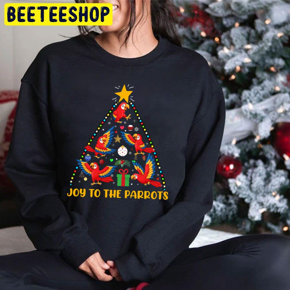 Joy To The Parrot Christmas Tree Trending Unisex Hoodie Joy To The Parrot Christmas Tree Trending Unisex Hoodie