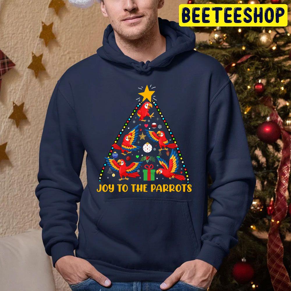 Joy To The Parrot Christmas Tree Trending Unisex Hoodie Joy To The Parrot Christmas Tree Trending Unisex Hoodie