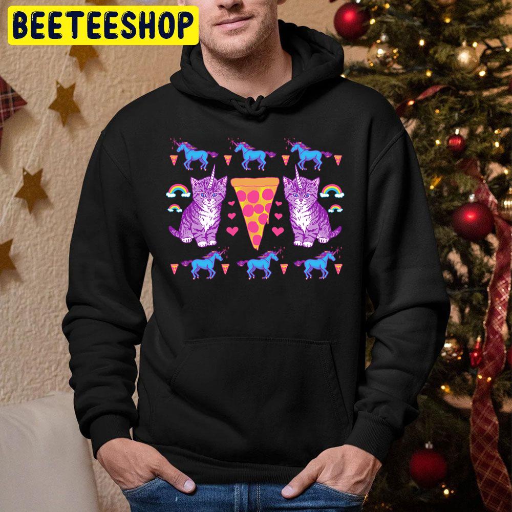 Kittycorn Pizza Rainbows Trending Unisex Hoodie Kittycorn Pizza Rainbows Trending Unisex Hoodie